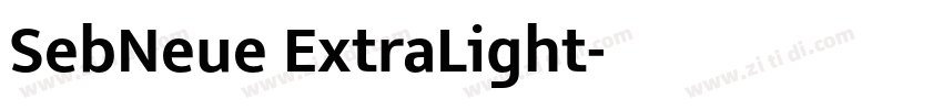 SebNeue ExtraLight字体转换